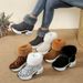 2025 Autumn Winter New Snow For Women, Large Size, Fleece-Lined, Tube, Warm, Height-Increasing Cotton Boots,_vogvips.com