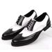 Euro Step New Brogue Carved Large Size Color Block Trendy Versatile Youth Men's Business Formal Leather Shoes_vogvips.com