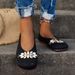 New Cross-border Round-toe Flat-soled For Women, Knitted Low-heel Soft-soled Nurse Mom Shoes, Loafers_vogvips.com