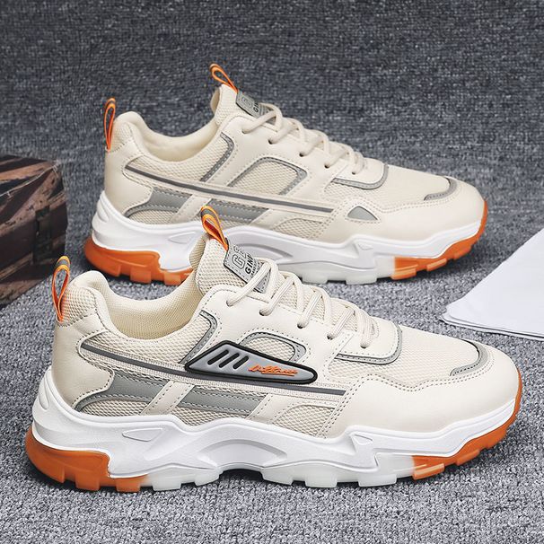 Men's Shoes Spring, Summer And Autumn Breathable Mesh Running Dad Shoes Casual Sports Student Travel Shoes_vogvips.com