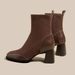 Comfortable Black Square Toe Slim High Short For Women Spring And Autumn Single With High-End Thick Sole Chunky Heel_vogvips.com