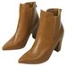 666-18 Women's Short Boots Pointed Toes, Thick High Heels, With A Comfortable, Warm, And Elegant Zipper At The Back_vogvips.com