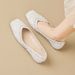 Rhinestone Single Shoes Female Flat Autumn With Skirt One Pedal Fairy Wind Beanie Shoes Large Size_vogvips.com