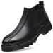 European Warm Series Men's Martin Boots Autumn Winter 2025 New Heel Warm Casual Brogue Hidden Wedge 8cm 6cm High Top Leather Shoes_vogvips.com