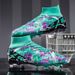 Men's High-Top Soccer Cleats AG/TF/FG For Youth And Kids - Lightweight Synthetic Leather Upper With Rubber Outsole For Indoor/Outdoor Training_vogvips.com