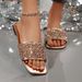 European And American Fashion Sequin Flat For Women, 2026 New Casual Versatile Square-toed Comfortable One-strap Beach_vogvips.com
