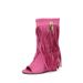 Tassel Handmade Short Wedge Inner Heightening Knight Sweet Cool Hot Girl Plus Size Women's Boots_vogvips.com