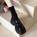 Platform Leather Small Leather Shoes Women's Casual Muffin Shoes One Pedal Loafers_vogvips.com