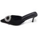 Plus-Size Cross-Border 2025 Summer New Style Pointed-Toe Rhinestone Round Buckle Shallow High-Heel 6Cm Women's Sandals_vogvips.com