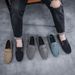 Spring 2025 New Lazy Soft Sole One Step Padded Doudou For Men's Driving Casual Leather Shoes_vogvips.com