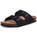 Crestar Women Cork Footbed Slippers Summer Couple Adjustable Double Buckles Flat Sandals Outdoor Cork Beach Slides With Open Toe_vogvips.com