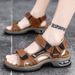 Brand Summer Men's Genuine Leather Slippers Gladiator Men Beach Sandals Soft Comfortable Outdoors Wading Shoes 38-46_vogvips.com