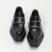Pointed Toe Women' Britih Style Retro Metal Single Shoe 2025 New Genuine Leather Thick Sole Chunky Heel Runway_vogvips.com