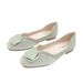 2023 Autumn New Soft Sole Square Toe Flat For Women Fahion Loafer Internet Celebrity Shallow Mouth Gentle Evening_vogvips.com