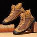 European Warm Series Autumn Winter New Mid-top Martin Closed-toe Handmade Outdoor Casual Large Size Lace-up Leather Boots Men's Style_vogvips.com
