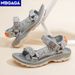 Ladies' Fashion Casual Flat Sandals Outdoor Summer Open-Toe Beach Shoes Soft Sole Comfort Women's Breathable Walking_vogvips.com