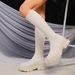 Women's Sock Foreign Trade 2024 Autumn New European And American Cross-border Large Size Long Tube Thick Sole_vogvips.com