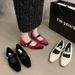 French Style Single Shoe Flat Bottom Soft Sole, Red Women's Shoes, Spring And Autumn Grandma With Skirt, Mary Jane Shoes_vogvips.com