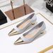 230-20 New Chine Style Women's With Low Heel, Heel Pattern, Silk, Metal Splicing, Pointed Spring And Autumn Single_vogvips.com