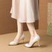 7666E Satin Metal Pointed Toe High Heels Women's Elegant Thin Heel Single Multi-color Party Commuting Shoes_vogvips.com