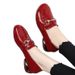 Patent Leather Loafers Low Heel Small Leather Shoes Women's Soft Sole Soft Surface Flat Sole Shoes Women's Shoes_vogvips.com