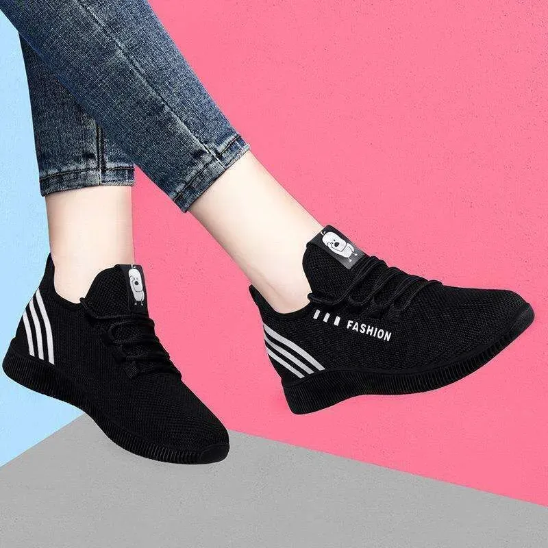 New Spring Ladies Beijing Cloth Sports Casual Running Shoes Thick Comfortable Anti Slip Soft Bottom Fashionable_vogvips.com
