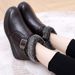 Women's 2023 New Cotton Shoes Women Winter Fleece Lined Thickened Snow Wear-resistant Non-slip Thick Sole Middle-aged_vogvips.com