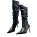 Women's Stacked Boots – 7cm Stiletto Knee-High Boots (2 Colors)_vogvips.com