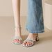 Weiwei Girl 367-3 One-Strap Comfortable Rhinestone Sandals Summer Stunning Silver High Chunky Heels For Women_vogvips.com