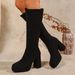 Winter High Heeled Fashion Boots For Women Plus Size Slimming High Top Chunky Heel New Style European And American_vogvips.com