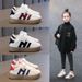 Girls' White Sneakers 2026 Spring Autumn New Fleece-Lined Sports For Older Children And Students Casual Single Shoes_vogvips.com