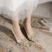 Women's Elegant Satin Wedding Shoes C799 French High Heels 13 Pointed Toe Chunky Mid Heel With Pearl Versatile Sizes 34-40_vogvips.com