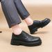 Euro Step 2025 Breathable Men's British Brogue Business Height Increasing Thick Sole College Style Casual Leather Shoes_vogvips.com