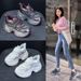 Women's Thick-soled Dad Shoes, 2026 Spring New Model, Popular Online Style, Casual And Versatile, Special Fabric, 9cm_vogvips.com