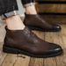 Autumn Martin Men Genuine Cowhide Pointed Toe High Top Slip-On Leather Boots_vogvips.com