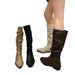 Stacked Women 2024 New Spring Autumn Long Over-the-Knee High Simple Slim Knight Boots_vogvips.com