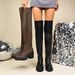 Women's Over The Knee Boots High Heel Round Toe Chunky Heel Winter Boots For Women Fashion Long Boots_vogvips.com