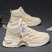 Autumn New Breathable High Top Men's Trendy And Versatile, Inner Height Increasing Mesh Sports Shoes, Casual Dad Shoes_vogvips.com