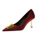 9527-K206 European American Style Elegant High-heeled Women, Versatile And Sexy With A Metal Heel, Suitable For_vogvips.com