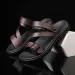 Summer Sandals For Men Outdoor Casual Sport Slippers PU Leather Non-slip Breathable Roman Beach Flip-Flop Garden Shoes_vogvips.com