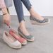 Round Toe Breathable Slip-On Shoes In Red, Black & Beige | Comfortable Espadrille Style Casual Footwear For Spring & Autumn_vogvips.com