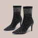 Starry Sky Full Of Diamonds High-heeled Short Boots Women's 2025 Autumn And Winter European And American Ponboots French Celebrity Fashion Boots_vogvips.com