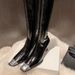 26ss Rose Park Chae-young Same Style Patent Leather Long For Women New Autumn Winter Square Toe Heels Thin Thick High_vogvips.com