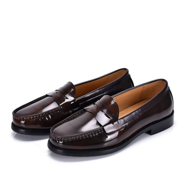 Summer New British Style Set Foot Shallow Mouth Loafers Men's Trendy Comfortable Breathable Genuine Business Casual_vogvips.com