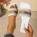 Women's Bohemian Style Flat Slippers Non-Slip Lightweight PU Beach Sandals With Woven Straps Multi-Color Casual Footwear_vogvips.com