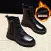 Thick Soled British Style Short Boots Womens Cotton Shoes Winter With Veet 241116_vogvips.com