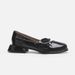 Rose Square Toe Mary Jane Shoes Retro Patent Leather One Strap Thick Heel Flat Shoes Women's Medium Heel Small Leather Shoes_vogvips.com