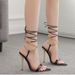 Shoes Pointed Toe Open Heel Sexy Chain Strap Roman Summer Sandals High Heels_vogvips.com