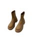 Thick Soled Thin White Martin Boots Women S Shoes Autumn And Winter Plus Velvet High Quality Short French Nude_vogvips.com