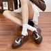 2025 New Style Height-Increasing Retro German Training For Women, Color-Block Lace-Up Sports Casual , Forrest Gump_vogvips.com